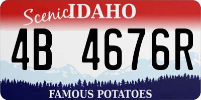 ID license plate 4B4676R