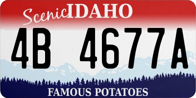 ID license plate 4B4677A