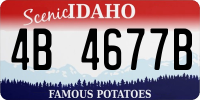 ID license plate 4B4677B