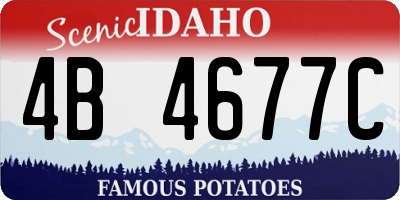 ID license plate 4B4677C