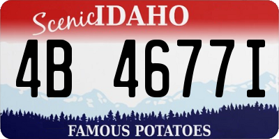 ID license plate 4B4677I