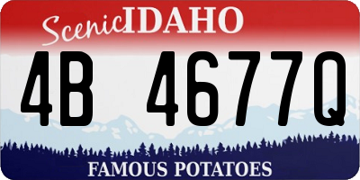 ID license plate 4B4677Q