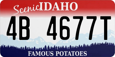 ID license plate 4B4677T