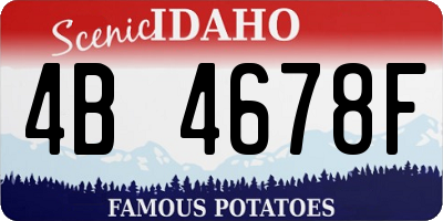 ID license plate 4B4678F