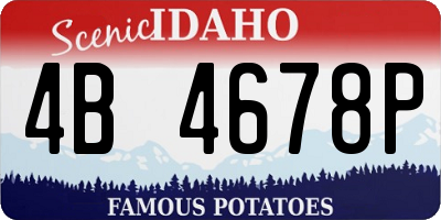 ID license plate 4B4678P