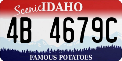 ID license plate 4B4679C