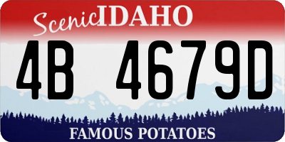 ID license plate 4B4679D
