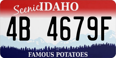 ID license plate 4B4679F