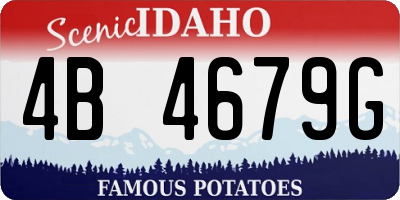ID license plate 4B4679G