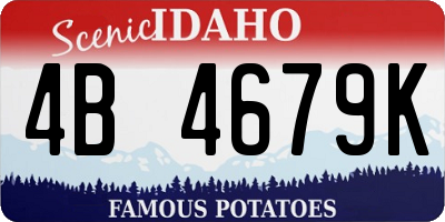 ID license plate 4B4679K