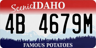 ID license plate 4B4679M
