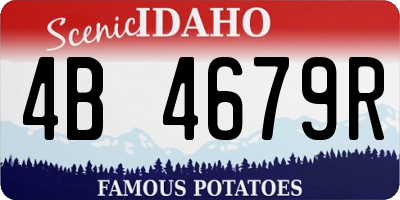 ID license plate 4B4679R