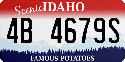 ID license plate 4B4679S