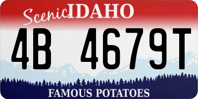 ID license plate 4B4679T