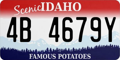 ID license plate 4B4679Y