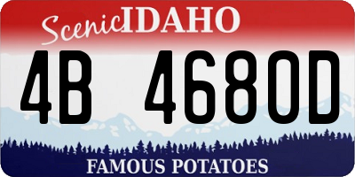 ID license plate 4B4680D