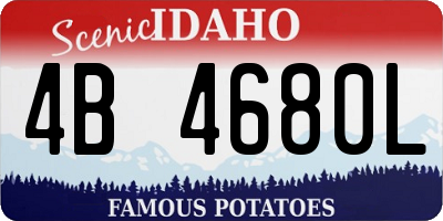 ID license plate 4B4680L