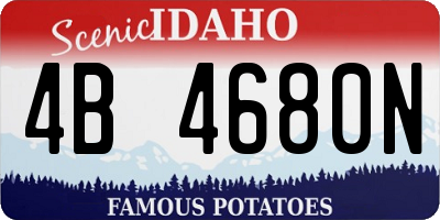 ID license plate 4B4680N