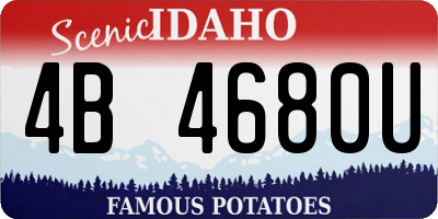 ID license plate 4B4680U