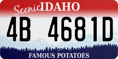ID license plate 4B4681D