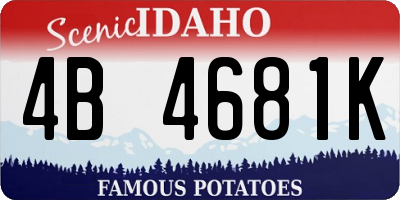 ID license plate 4B4681K
