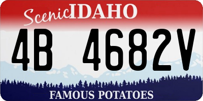 ID license plate 4B4682V