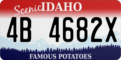 ID license plate 4B4682X