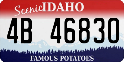 ID license plate 4B4683O