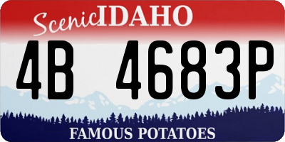 ID license plate 4B4683P