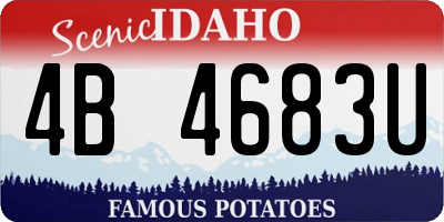ID license plate 4B4683U