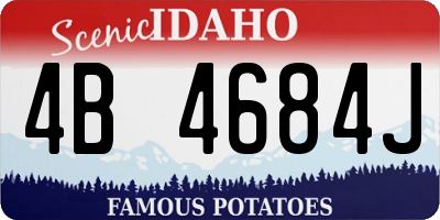 ID license plate 4B4684J