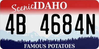 ID license plate 4B4684N