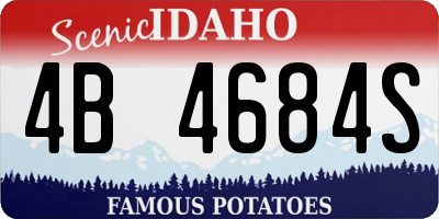 ID license plate 4B4684S