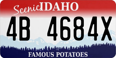 ID license plate 4B4684X