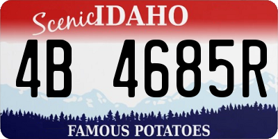 ID license plate 4B4685R