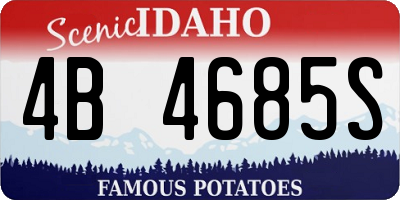 ID license plate 4B4685S