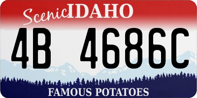 ID license plate 4B4686C