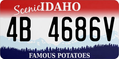 ID license plate 4B4686V