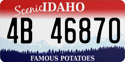 ID license plate 4B4687O