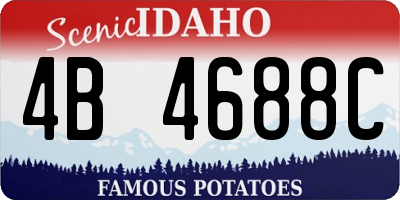 ID license plate 4B4688C