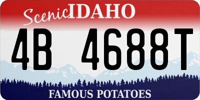 ID license plate 4B4688T