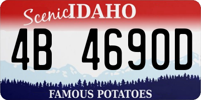 ID license plate 4B4690D
