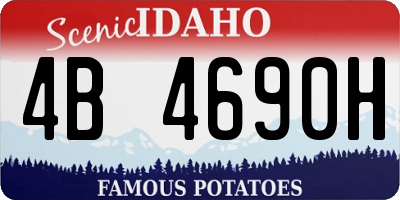 ID license plate 4B4690H