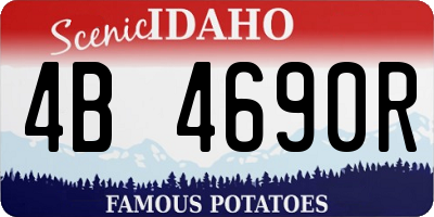 ID license plate 4B4690R