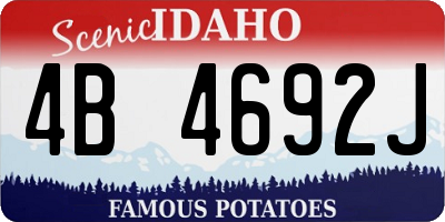 ID license plate 4B4692J