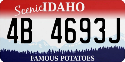 ID license plate 4B4693J