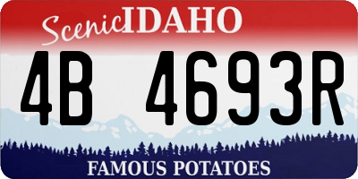 ID license plate 4B4693R