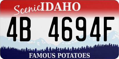 ID license plate 4B4694F