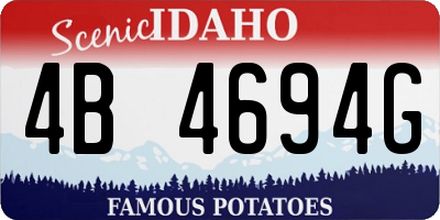 ID license plate 4B4694G