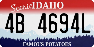 ID license plate 4B4694L